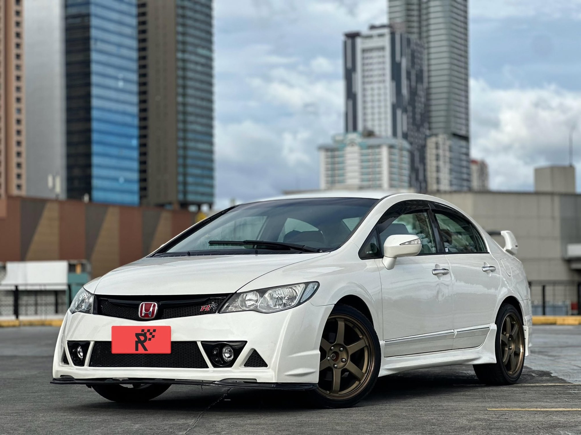 White Honda Civic photographed by R Automotive